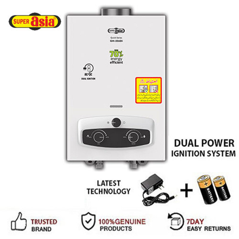 SUPER ASIA GEYSER QUICK SERIES INSTANT LPG 6L | GH-206DI-LPG