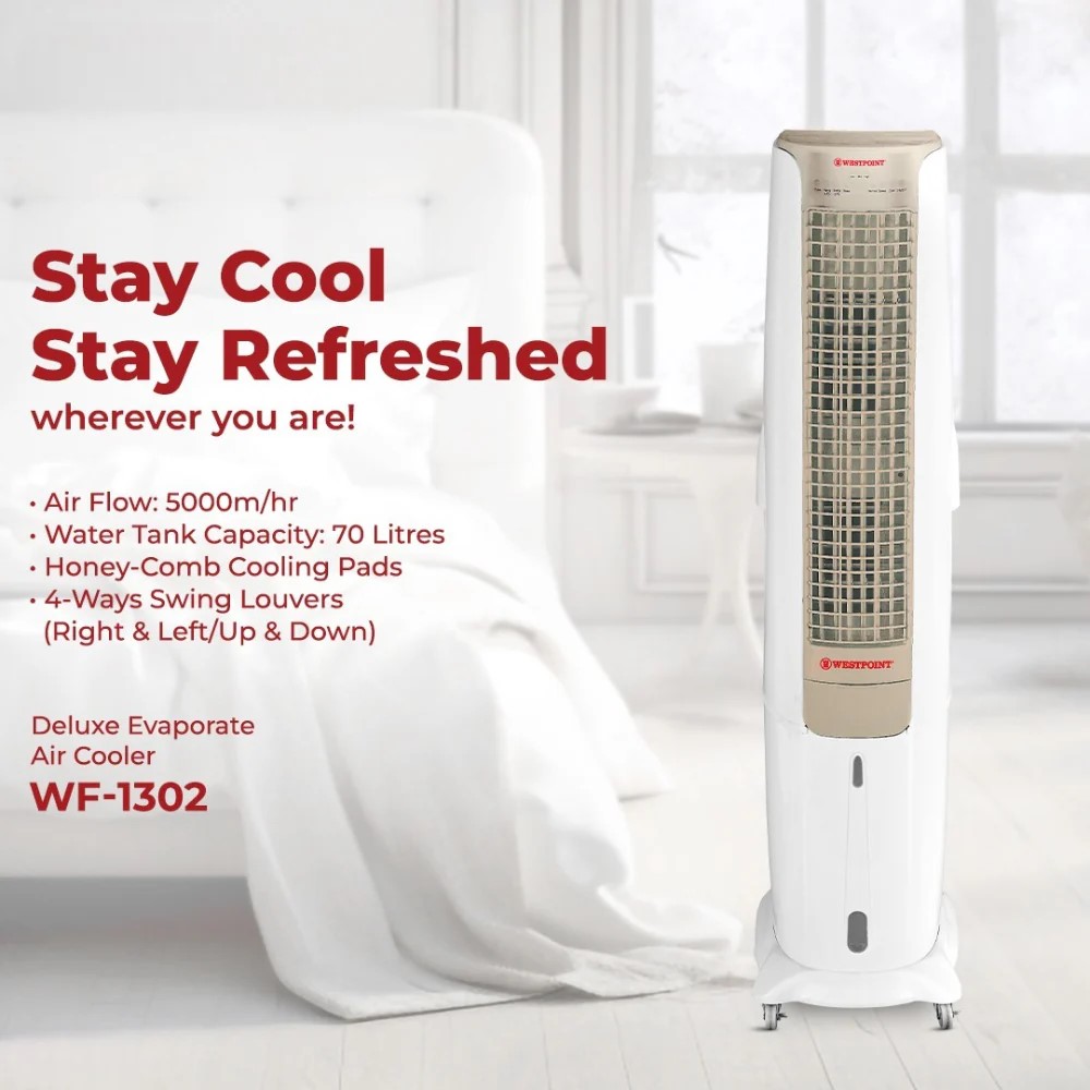 WESTPOINT DELUXE EVAPORATIVE AIR COOLER | WF-1302